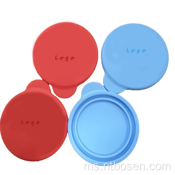 Silicone Pet Tin Lids Makanan boleh meliputi boleh menutup makanan anjing dan kucing